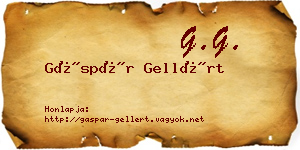 Gáspár Gellért névjegykártya