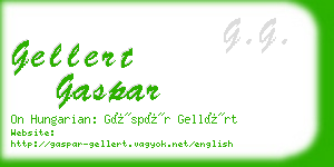 gellert gaspar business card
